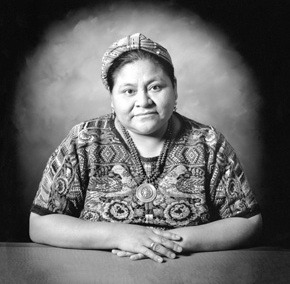 Rigoberta Menchu in Managua